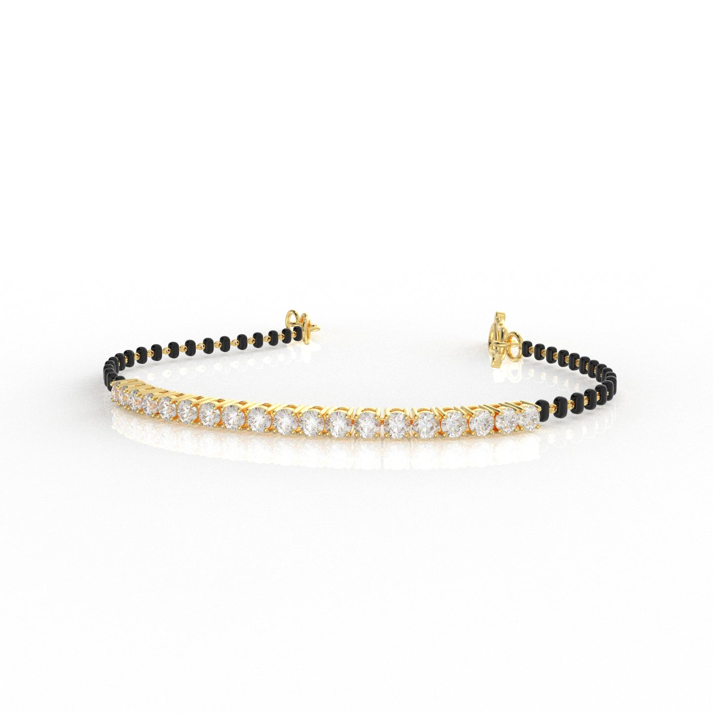 Half tennis moissanite diamond bracelet