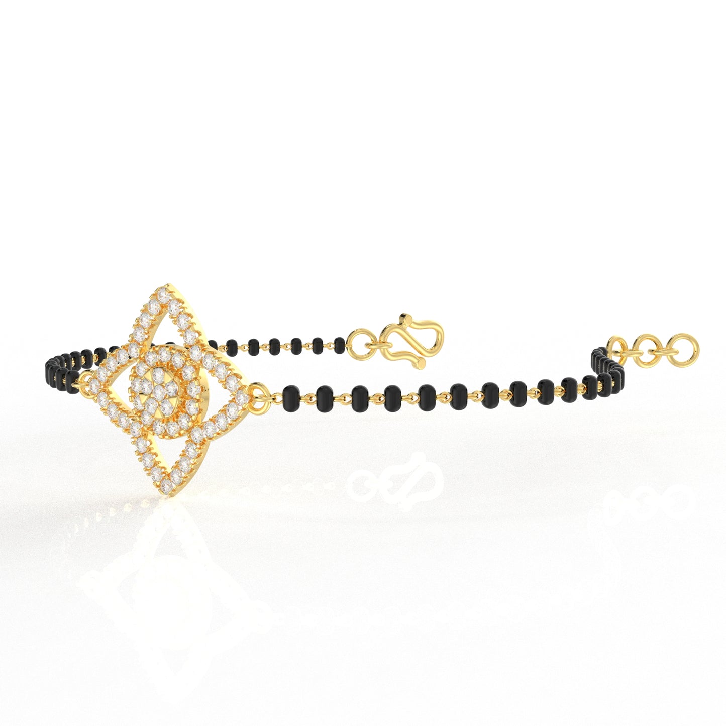 Chrysanthemum Moissanite Diamond mangalsutra