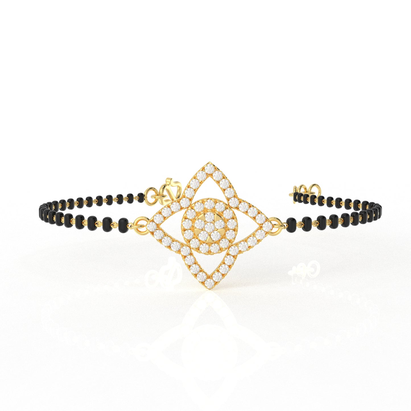 Chrysanthemum Moissanite Diamond mangalsutra