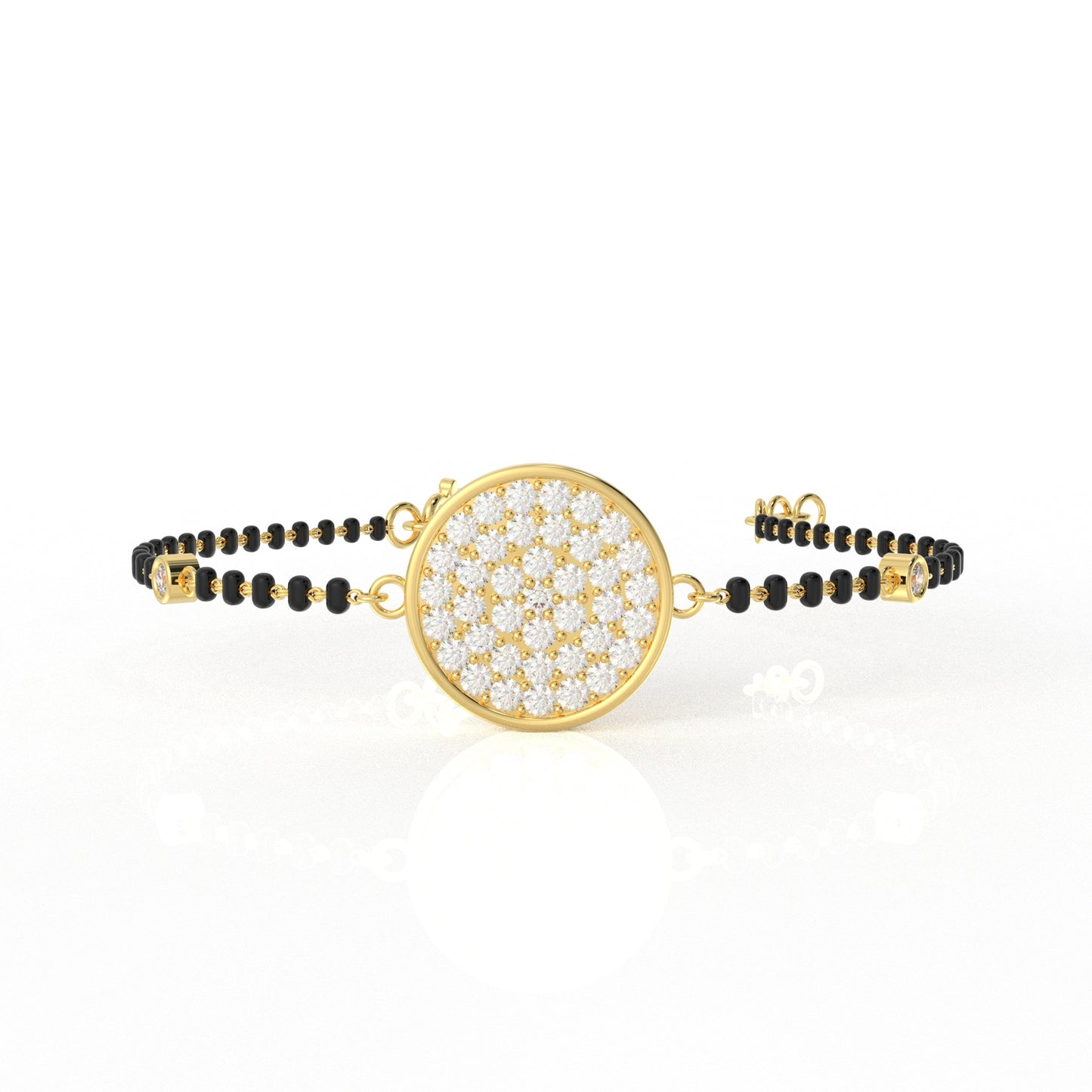 The Round Station Moissanite Mangalsutra Bracelets