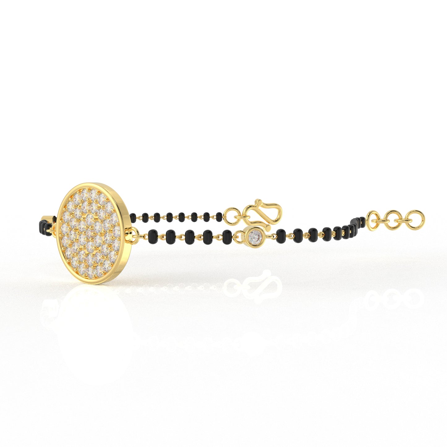 The Round Station Moissanite Mangalsutra Bracelets