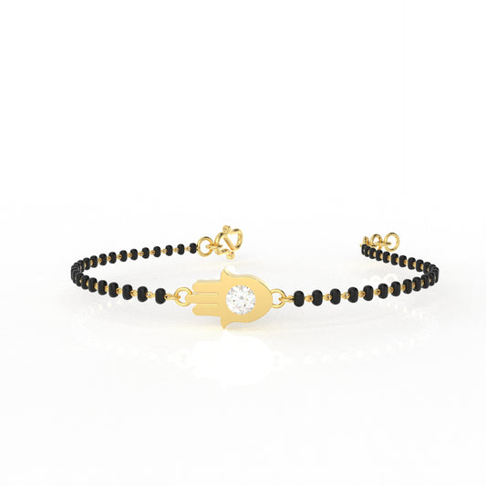 The Hamsa Moissanite Diamond Mangalsutra Bracelets