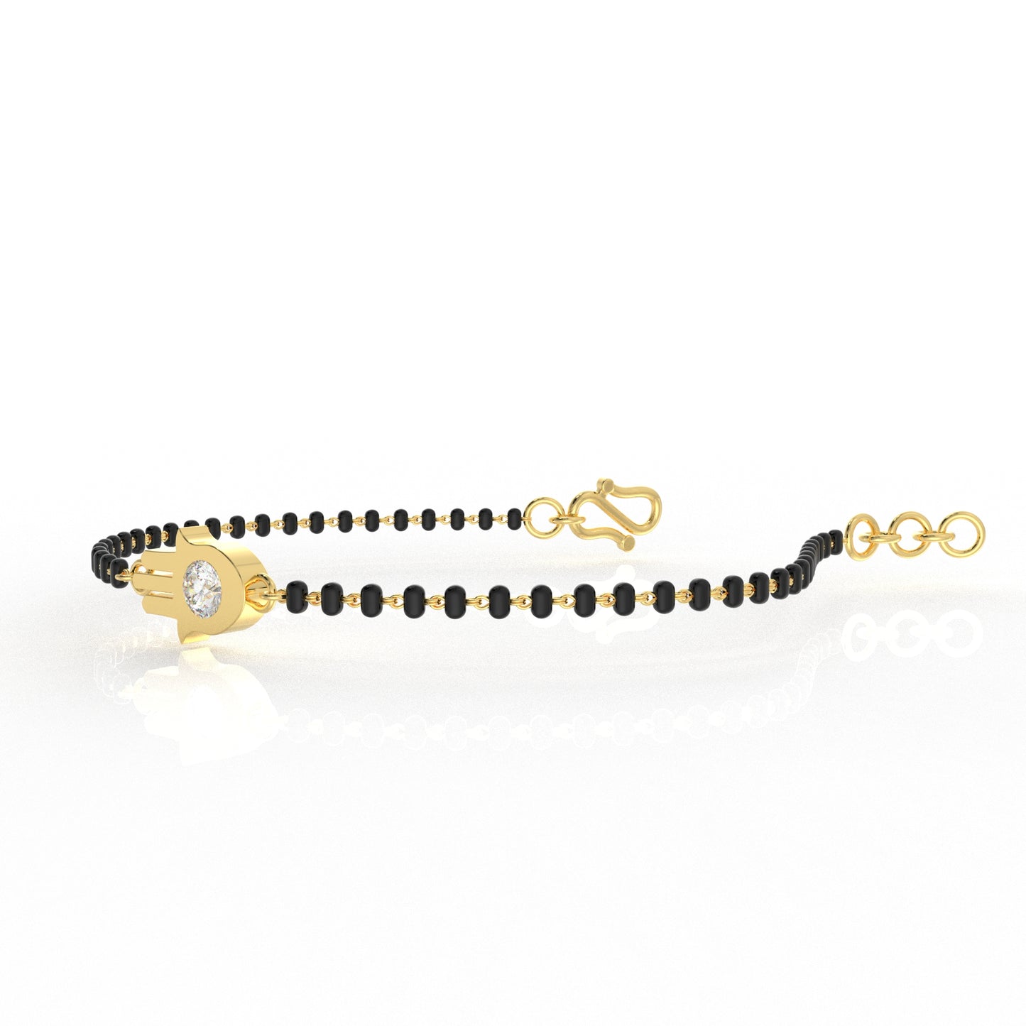 The Hamsa Moissanite Diamond Mangalsutra Bracelets