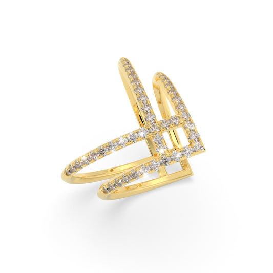 Indira Vanki Ring Lab diamond moisannite by Vai Ra