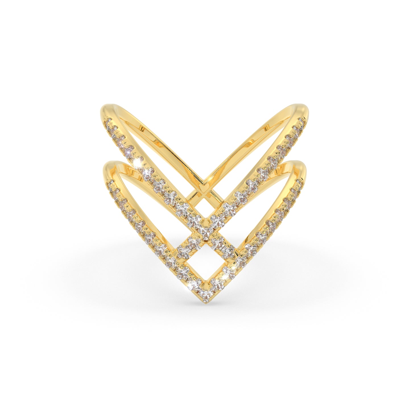 Indira Vanki Ring Lab diamond moisannite by Vai Ra