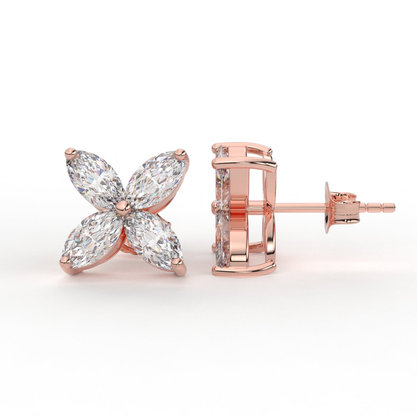 Aloka Ear Ring in Moissanite and Lab Diamond