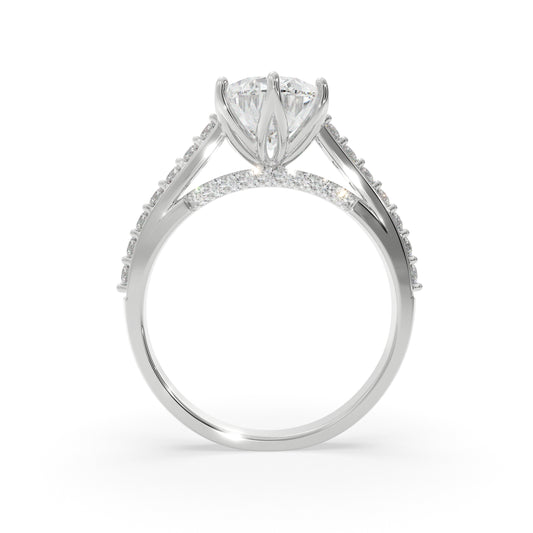 Oeshi 2.8 CT Pear Ring Moissanite or Lab Diamond in Gold