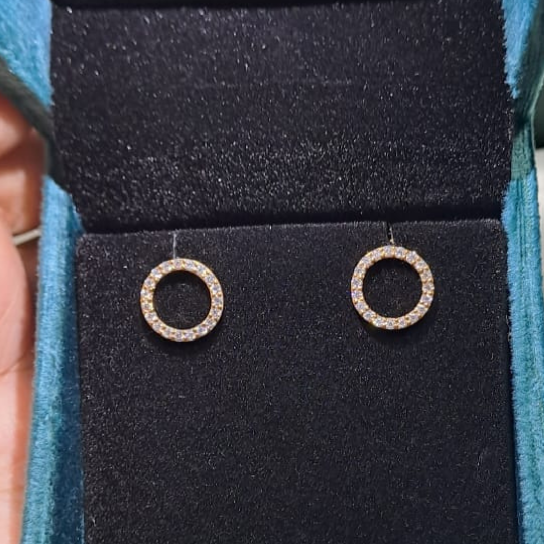 Suha Earrings in Moissanite and Lab Diamond by Vai Ra