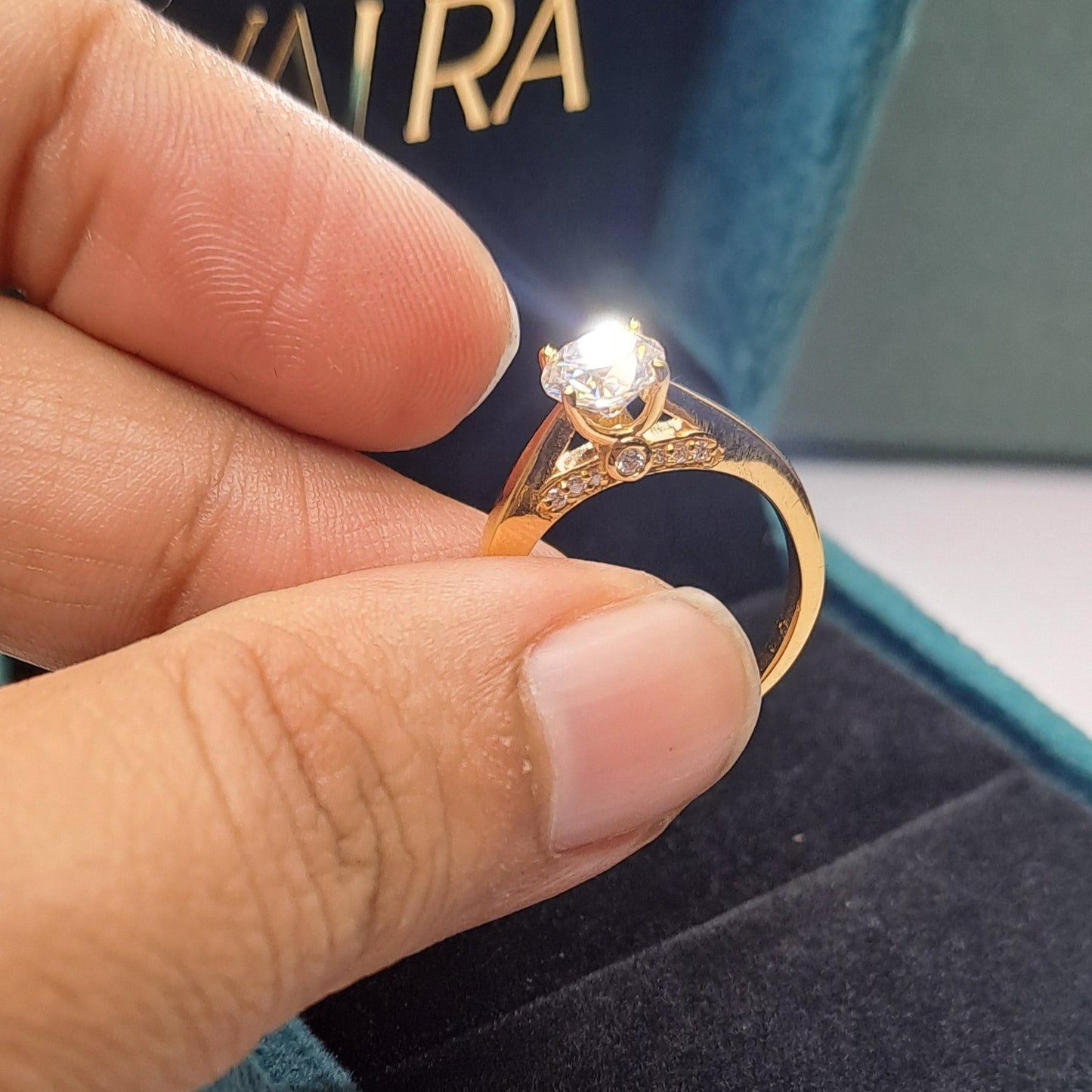 The Minimalist Ring- Moissanite Diamond by Vai Ra