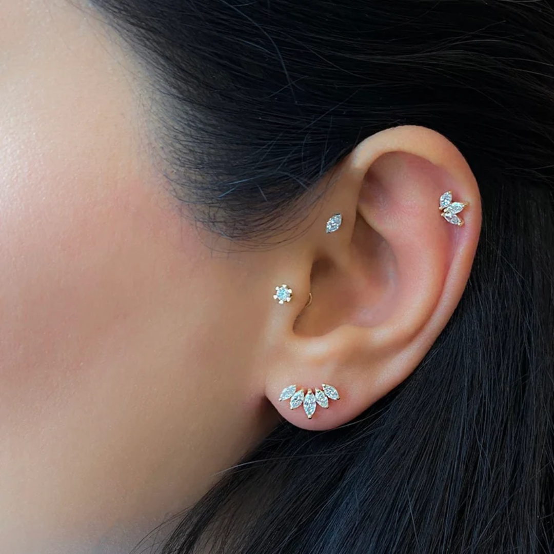 Lotus Piercing Earrings