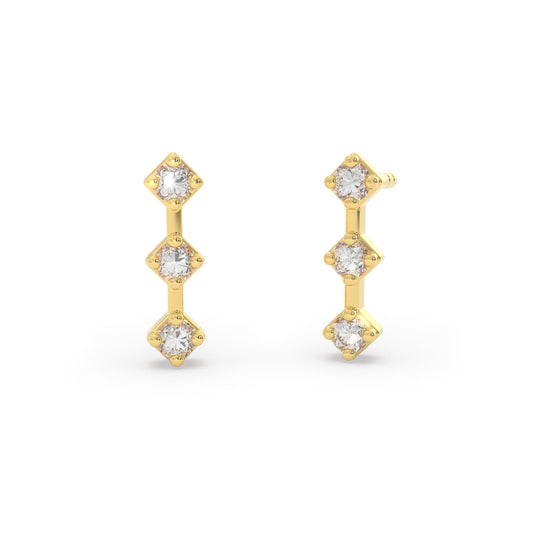 Diamond Station Bar Studs