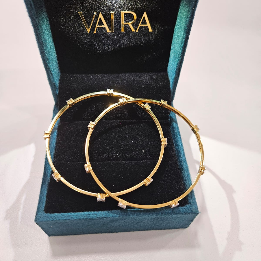 Vaidehi Bangle by Vai Ra in moissanite and Lab diamond