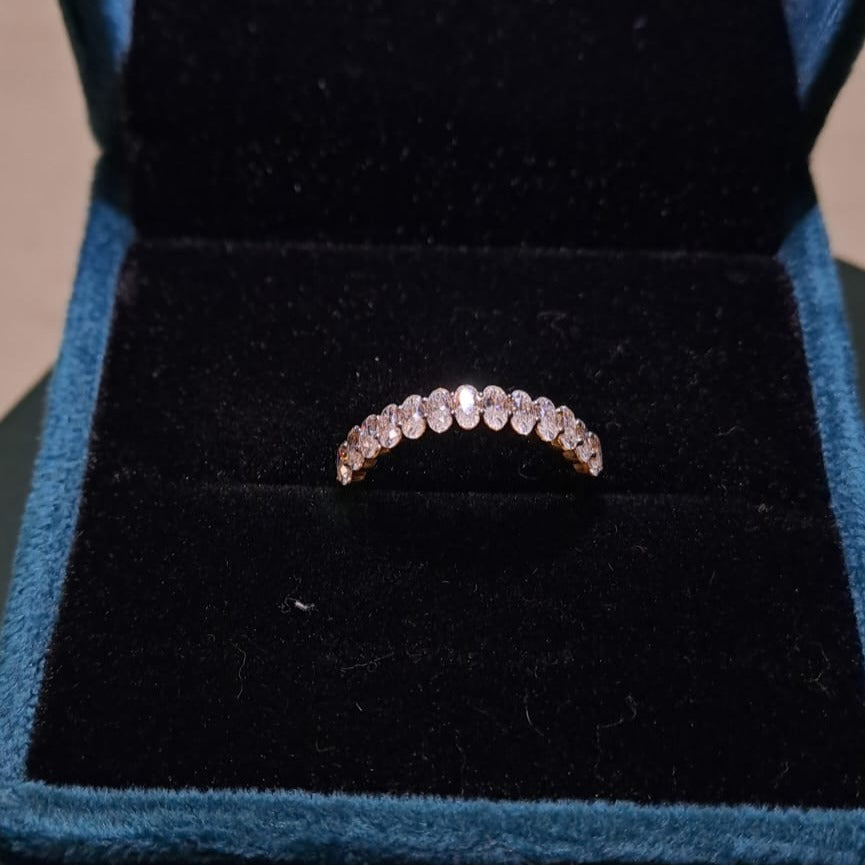Sharvi Oval Half Eternity Band