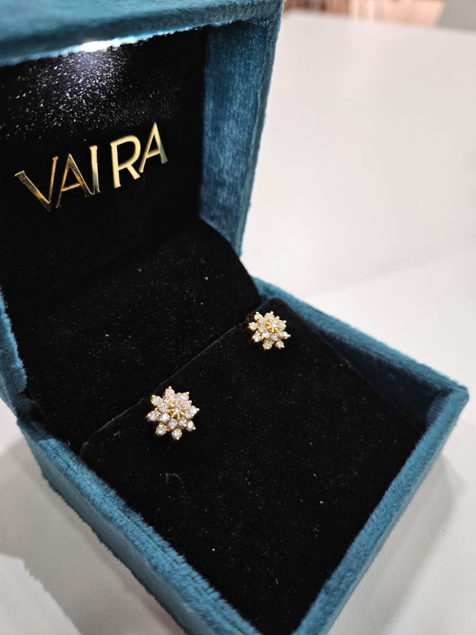 Mogra Moissanite Ear Rings by Vai Ra