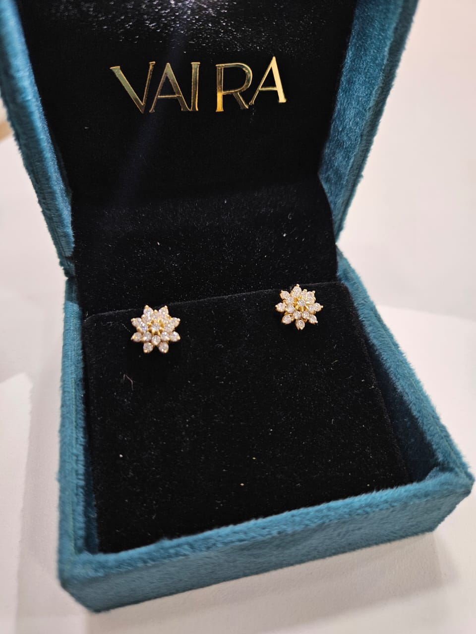 Mogra Moissanite Ear Rings by Vai Ra