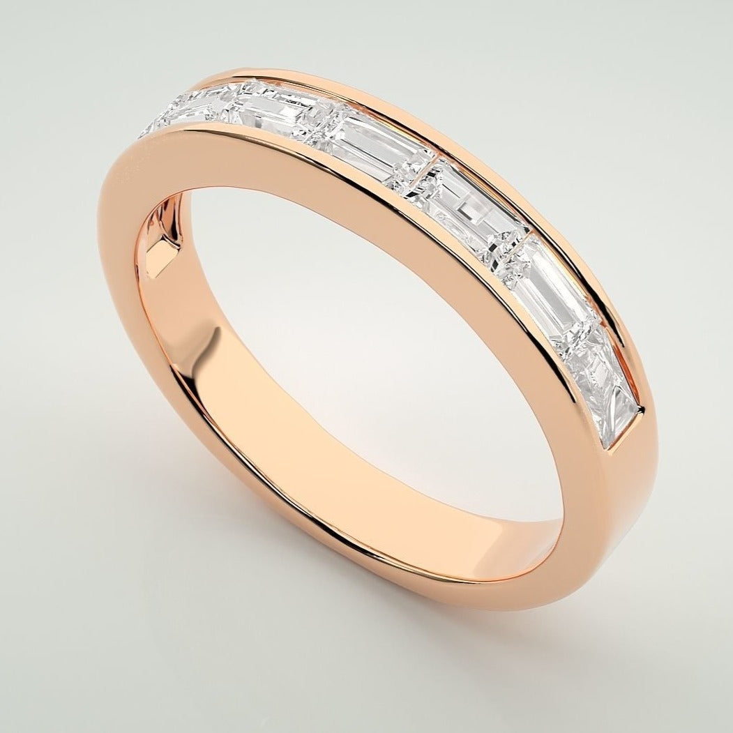 Baguette Moissanite Diamond Ring