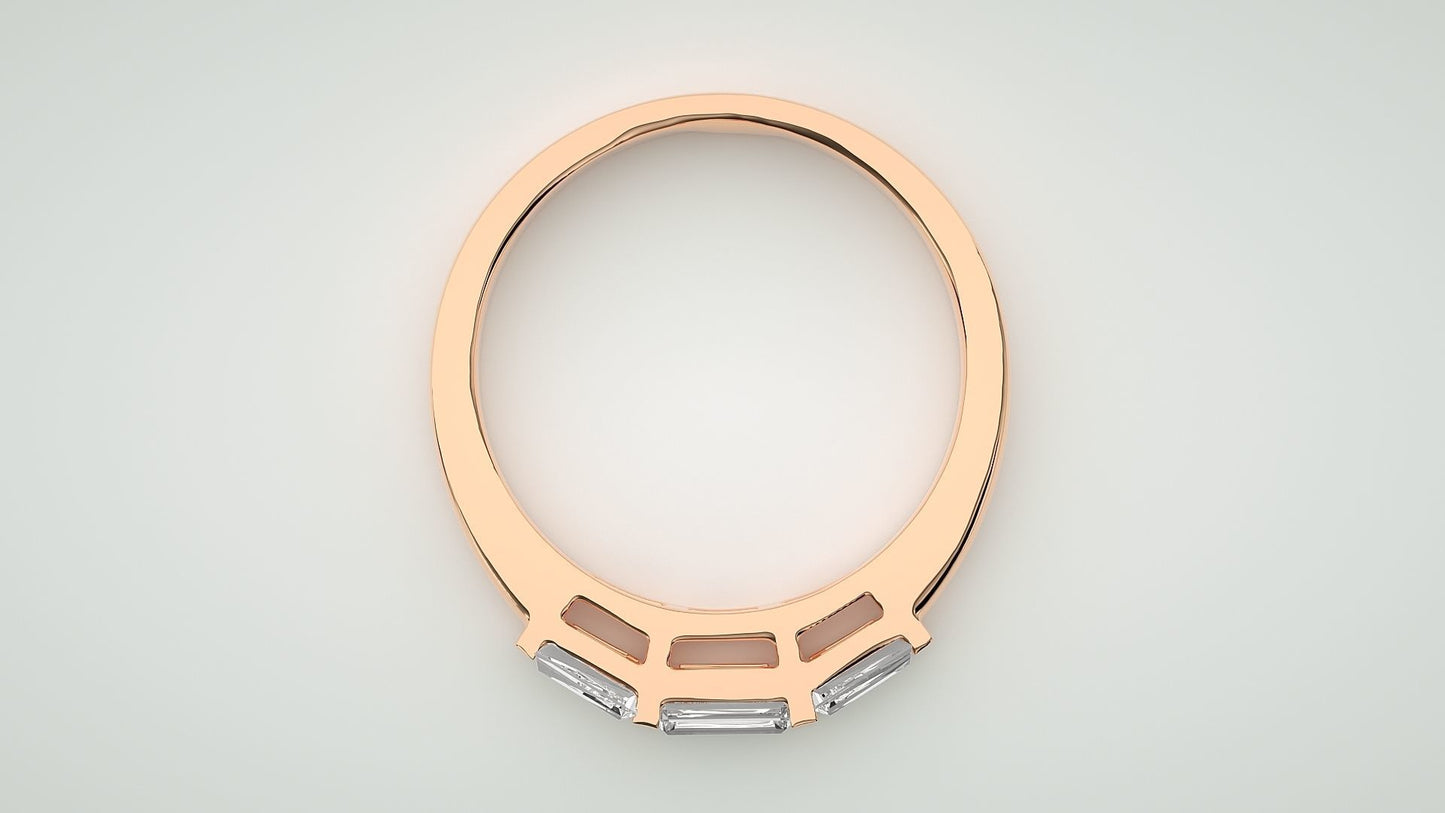 Three Baguette Ring - 0.48 CT