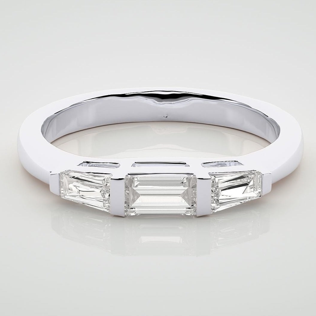 Three Baguette Ring - 0.48 CT