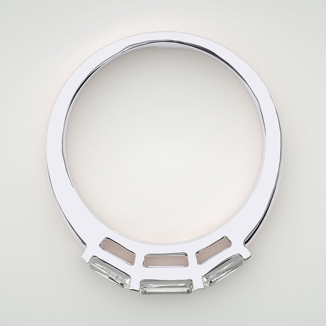 Three Baguette Ring - 0.48 CT