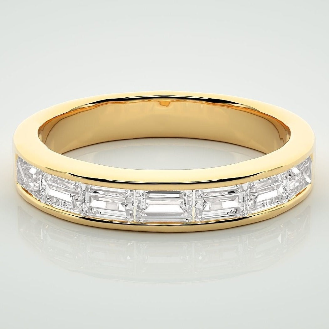 Baguette Moissanite Diamond Ring