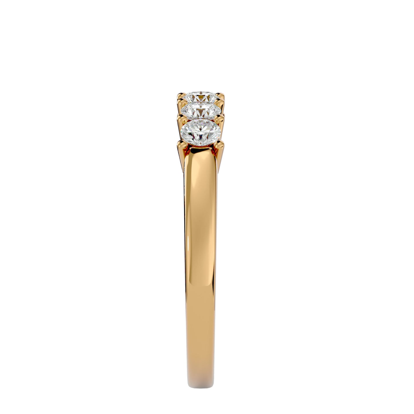 Five Moissanite Stone Band
