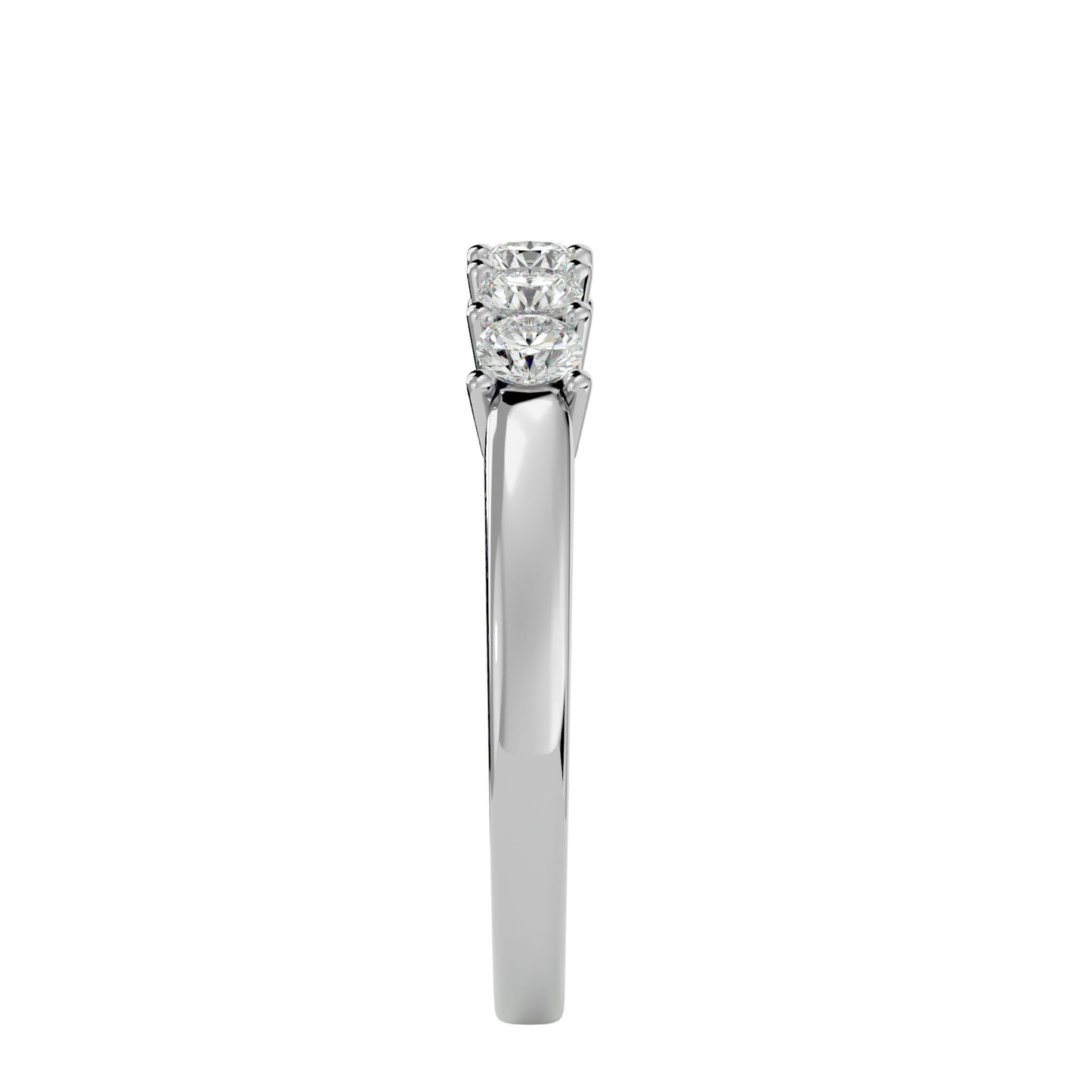 Five Moissanite Stone Band