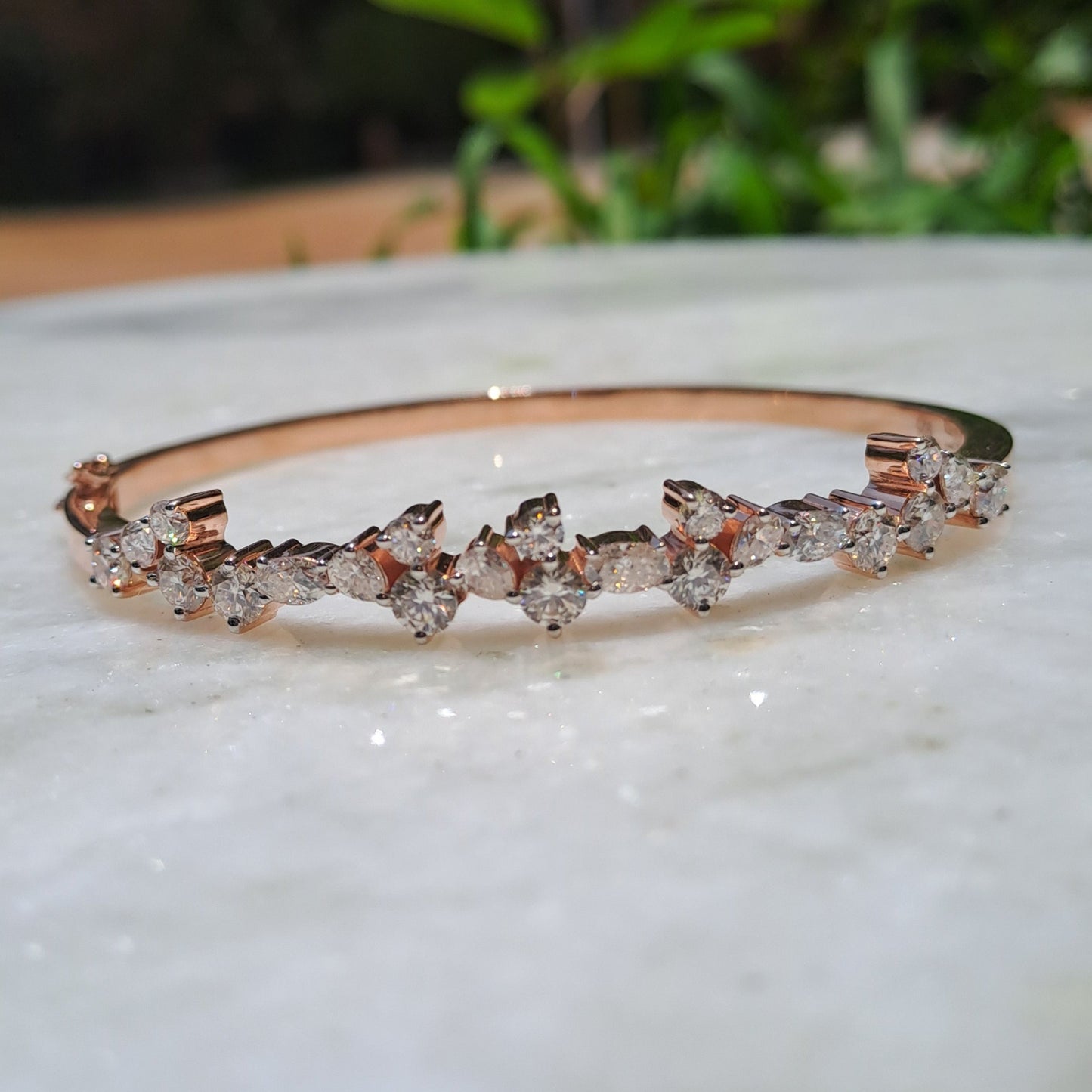 Dazzle Moissanite Diamond Bangle