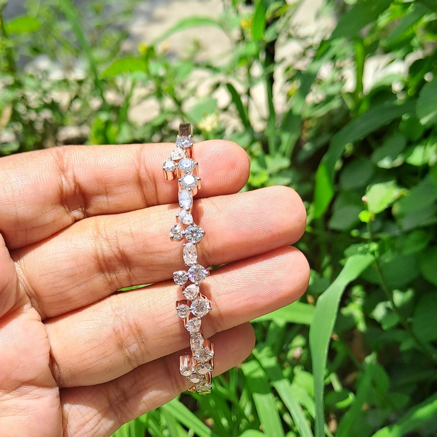 Dazzle Moissanite Diamond Bangle