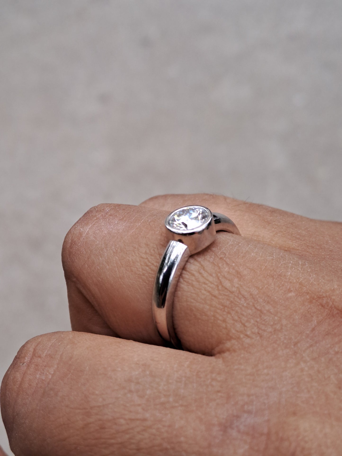 The Gretta Ring Moissanite diamond