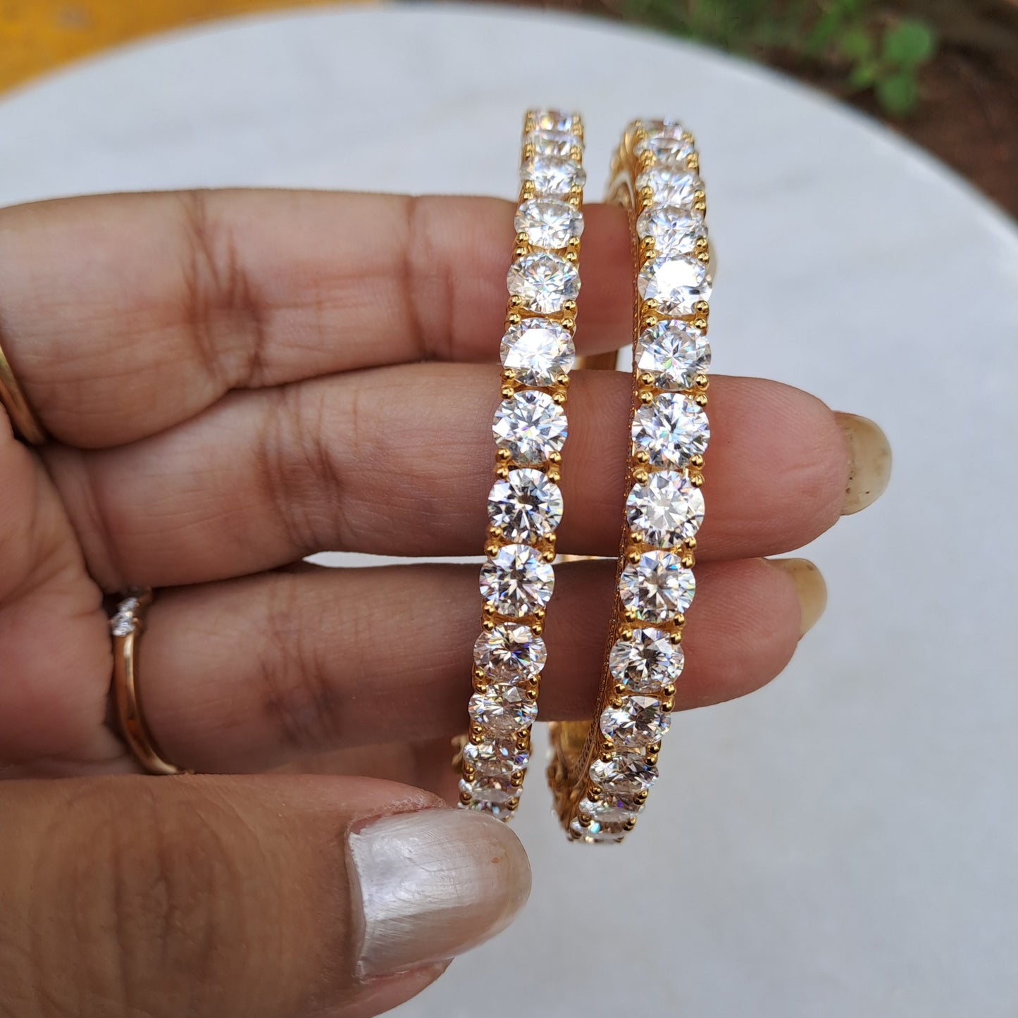 Tennis Bangle Moissanite Diamond