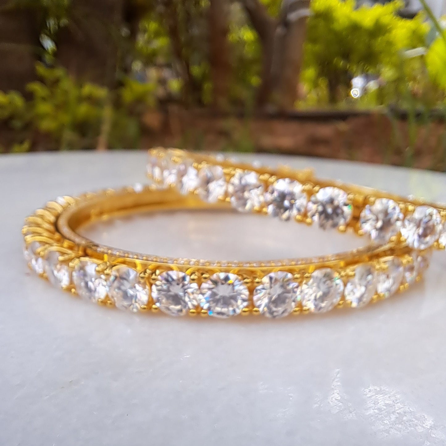 Tennis Bangle Moissanite Diamond