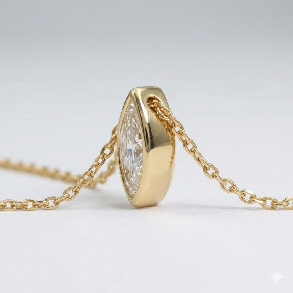 Vesica Marquise Pendant and Earring Sets