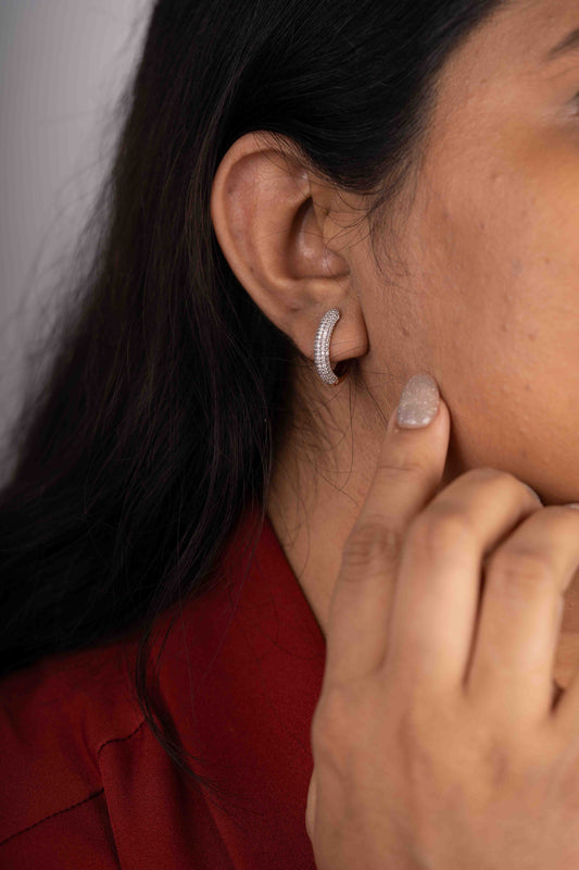 Pave Cloud Diamond Earring