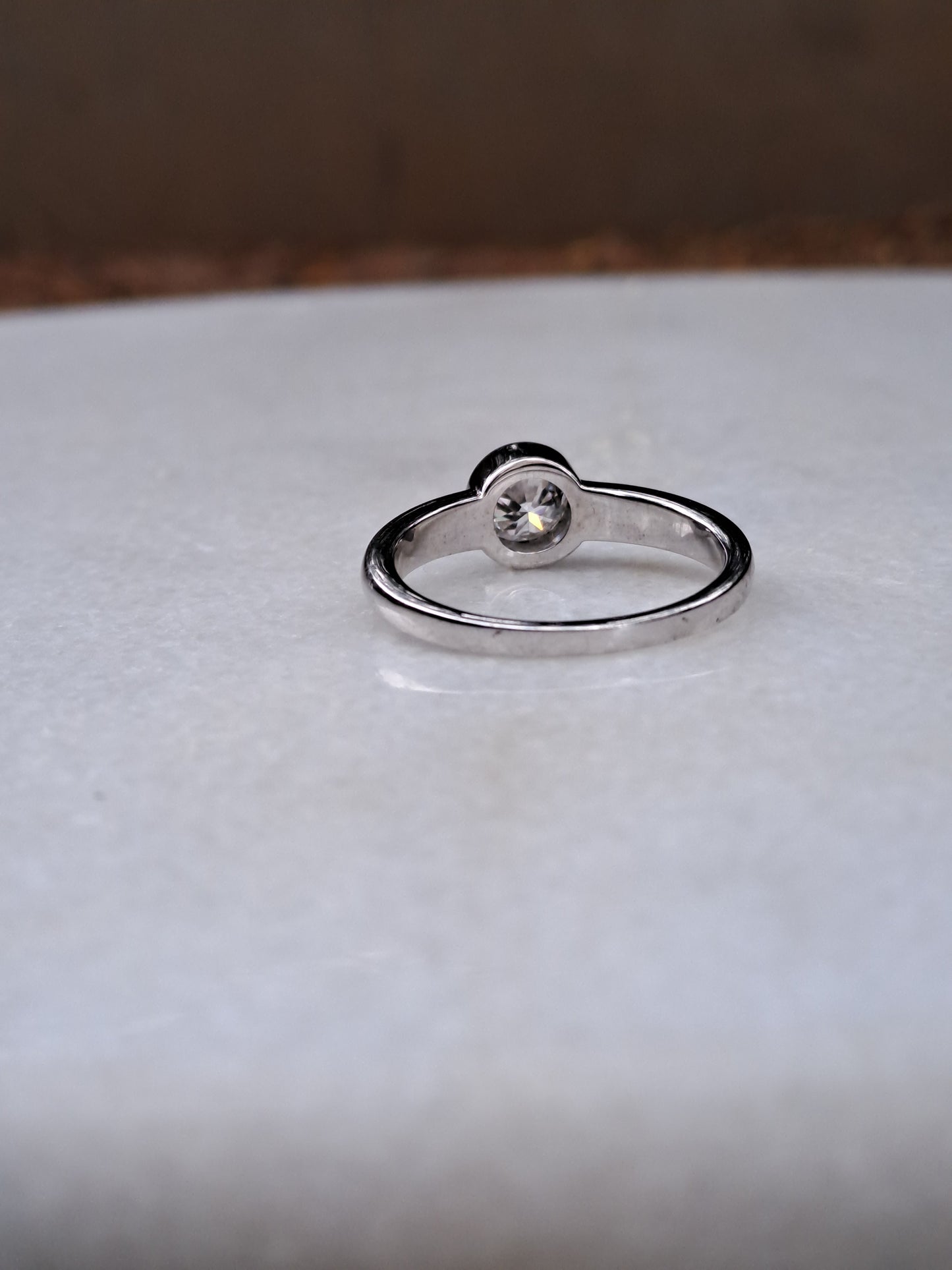 The Gretta Ring Moissanite diamond