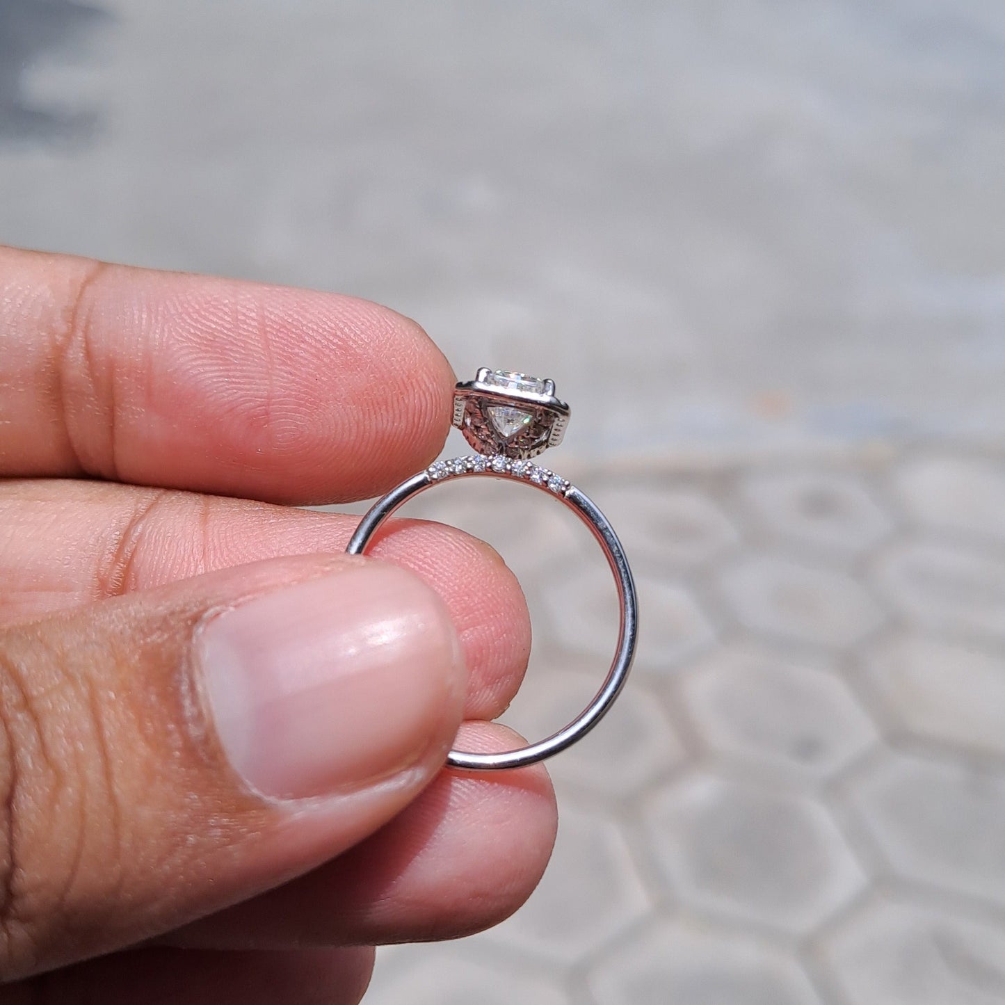 Moissanite Diamond Ring