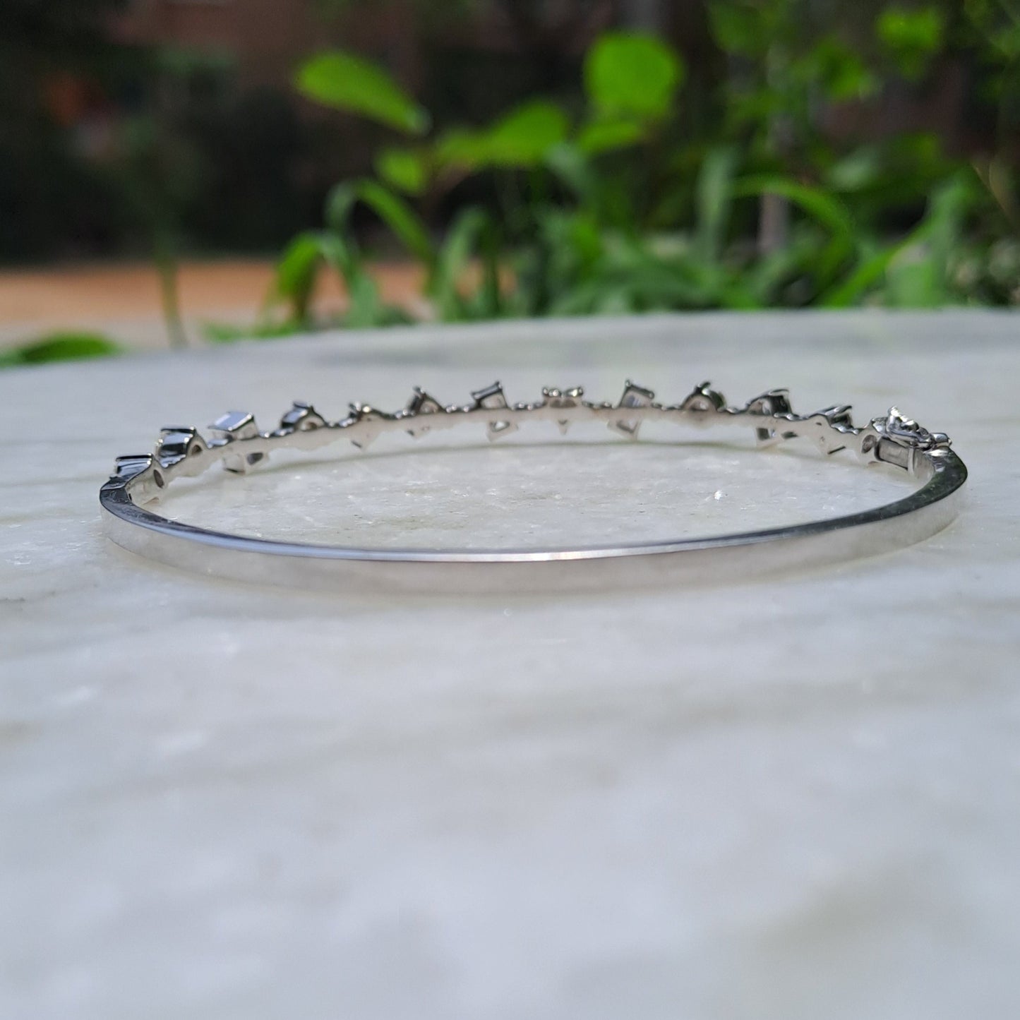 Multistone Moissanite Diamond Bangle