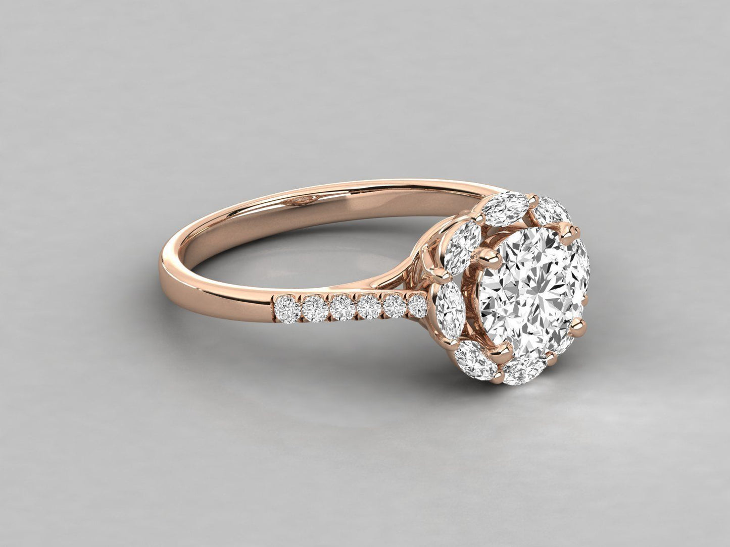 Marquise Halo Ring (1.34 CT)