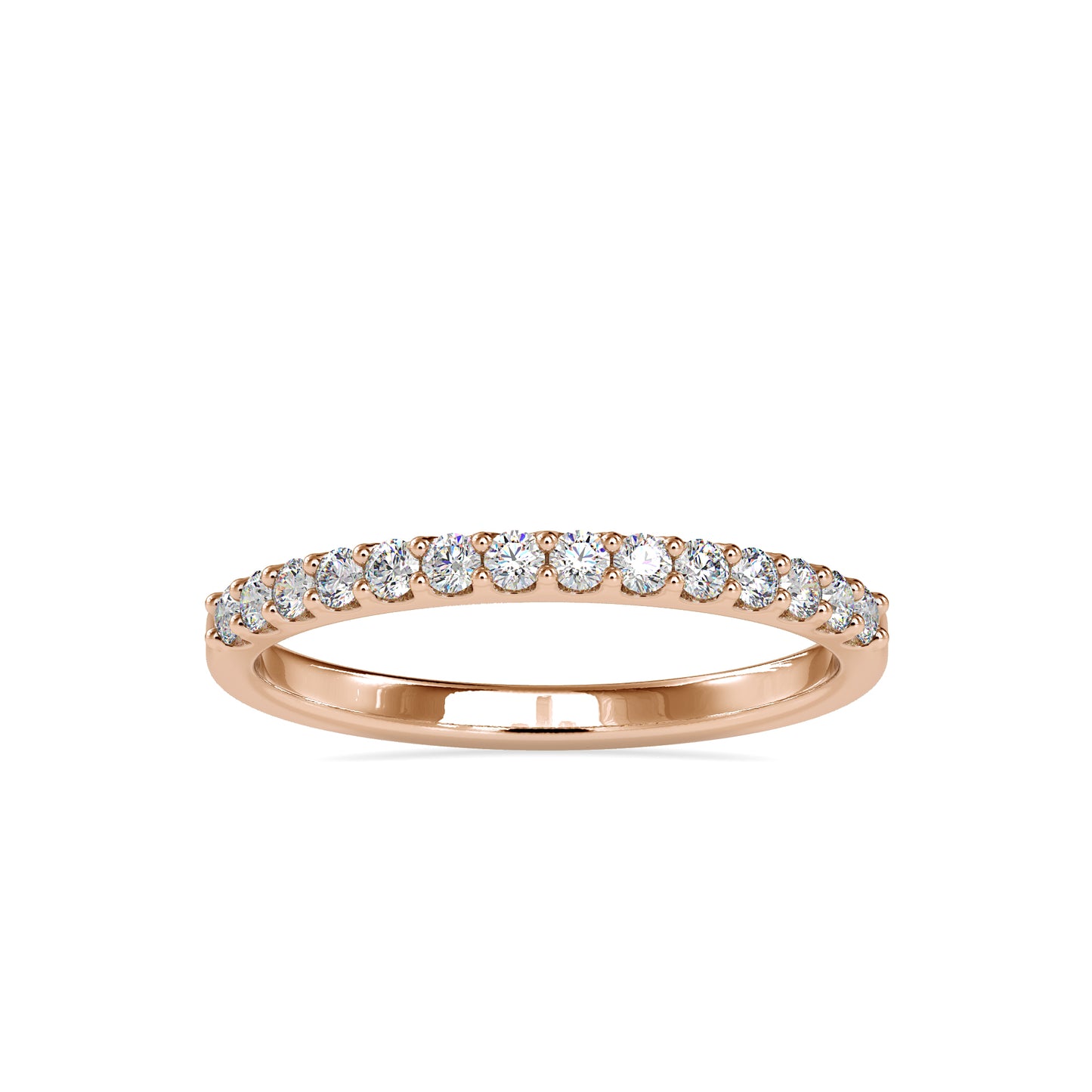 Hestia Thin Half Eternity Band (0.26 CT) moissanite Diamond