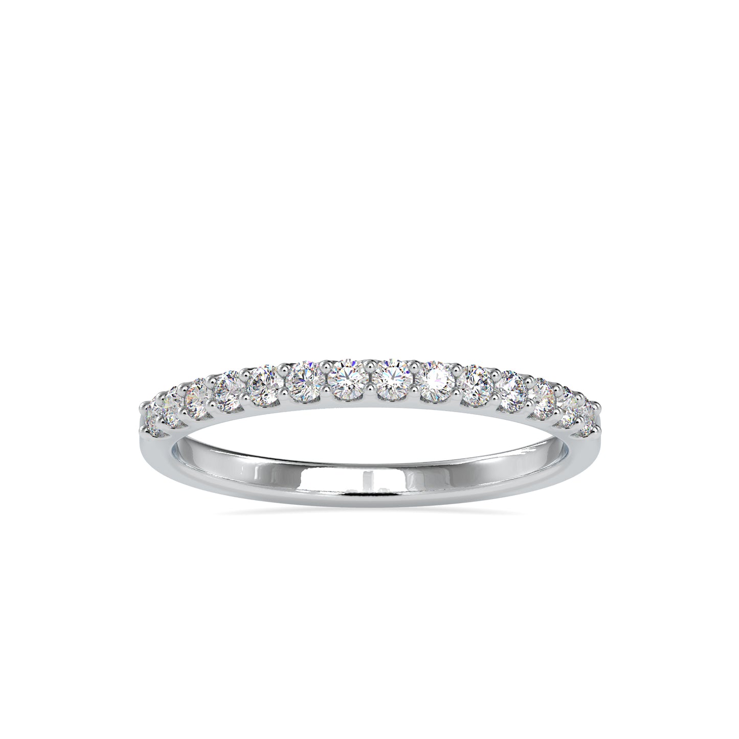 Hestia Thin Half Eternity Band (0.26 CT) moissanite Diamond