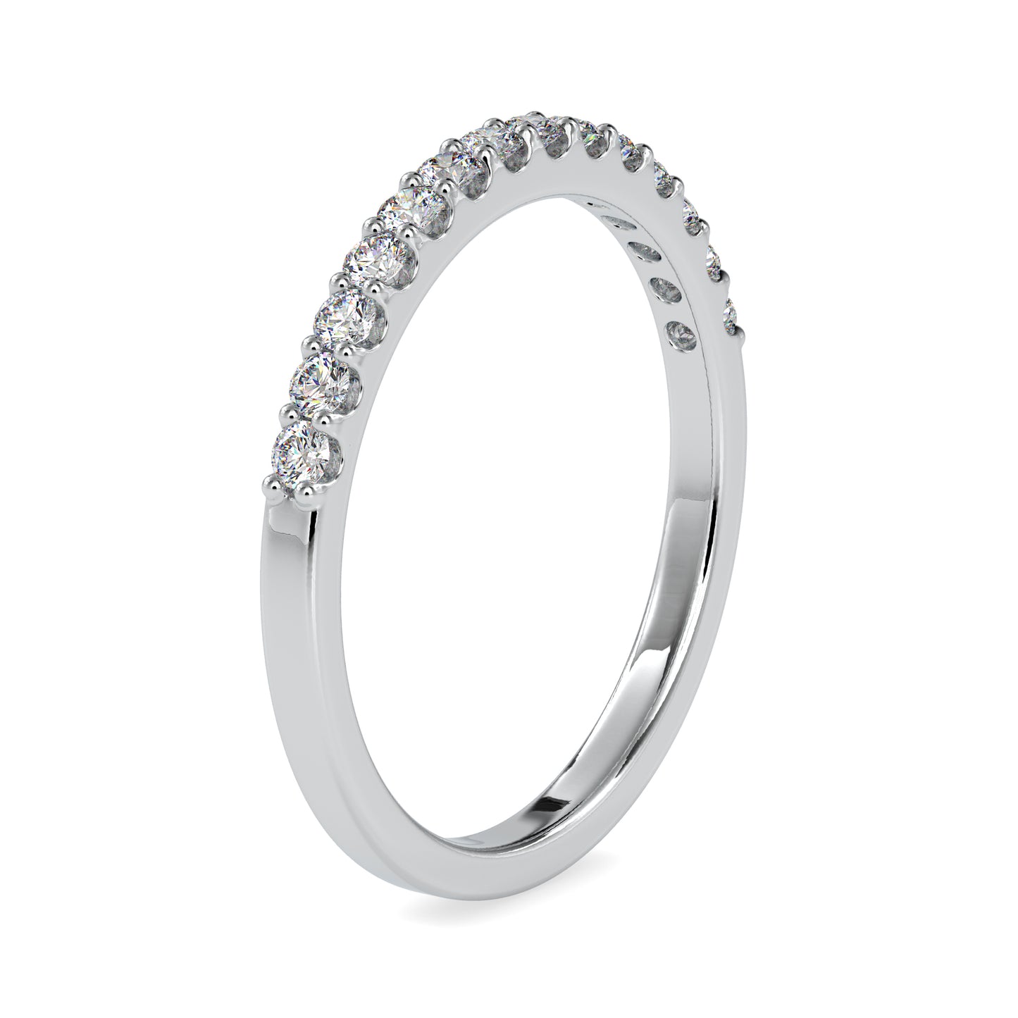 Hestia Thin Half Eternity Band (0.26 CT) moissanite Diamond