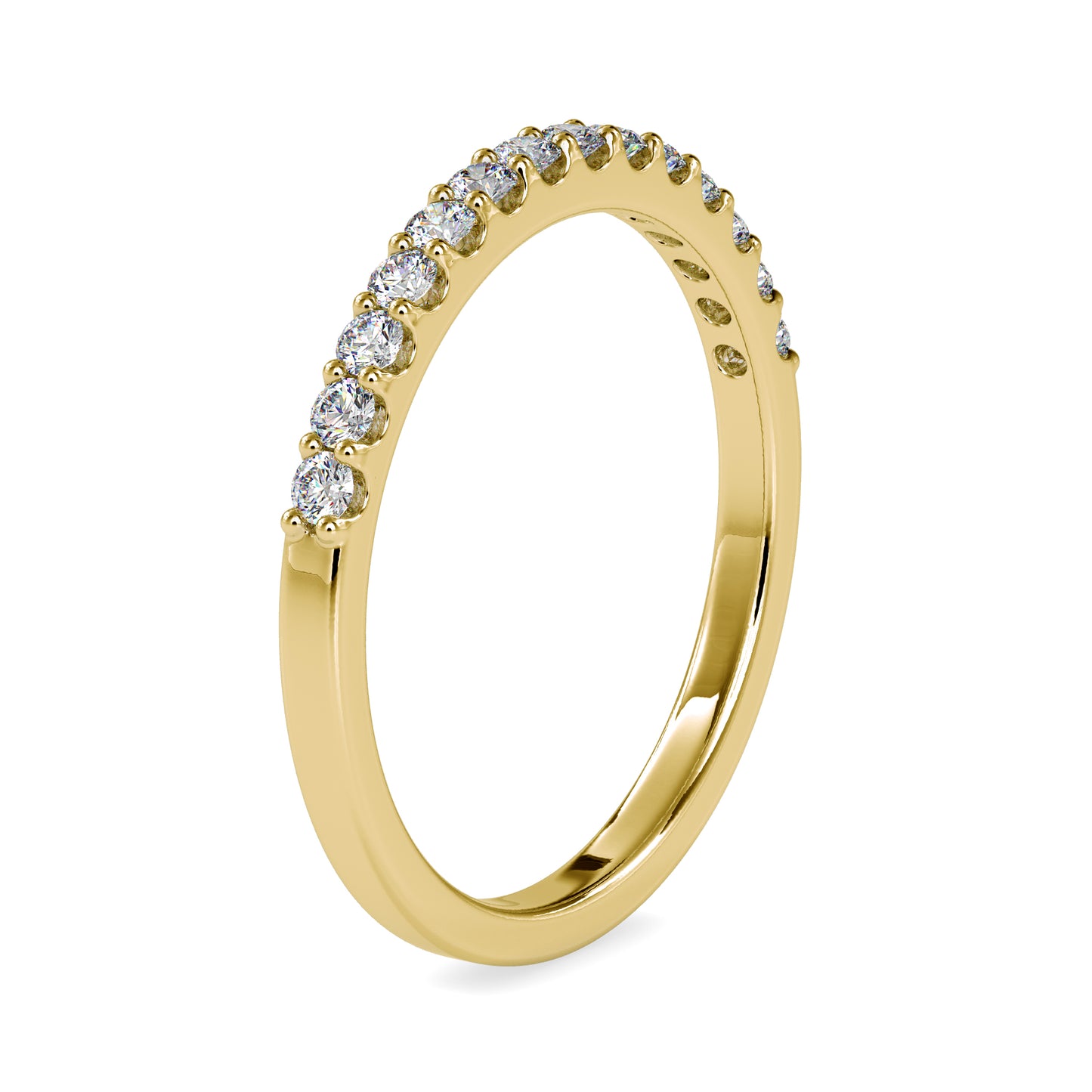 Hestia Thin Half Eternity Band (0.26 CT) moissanite Diamond