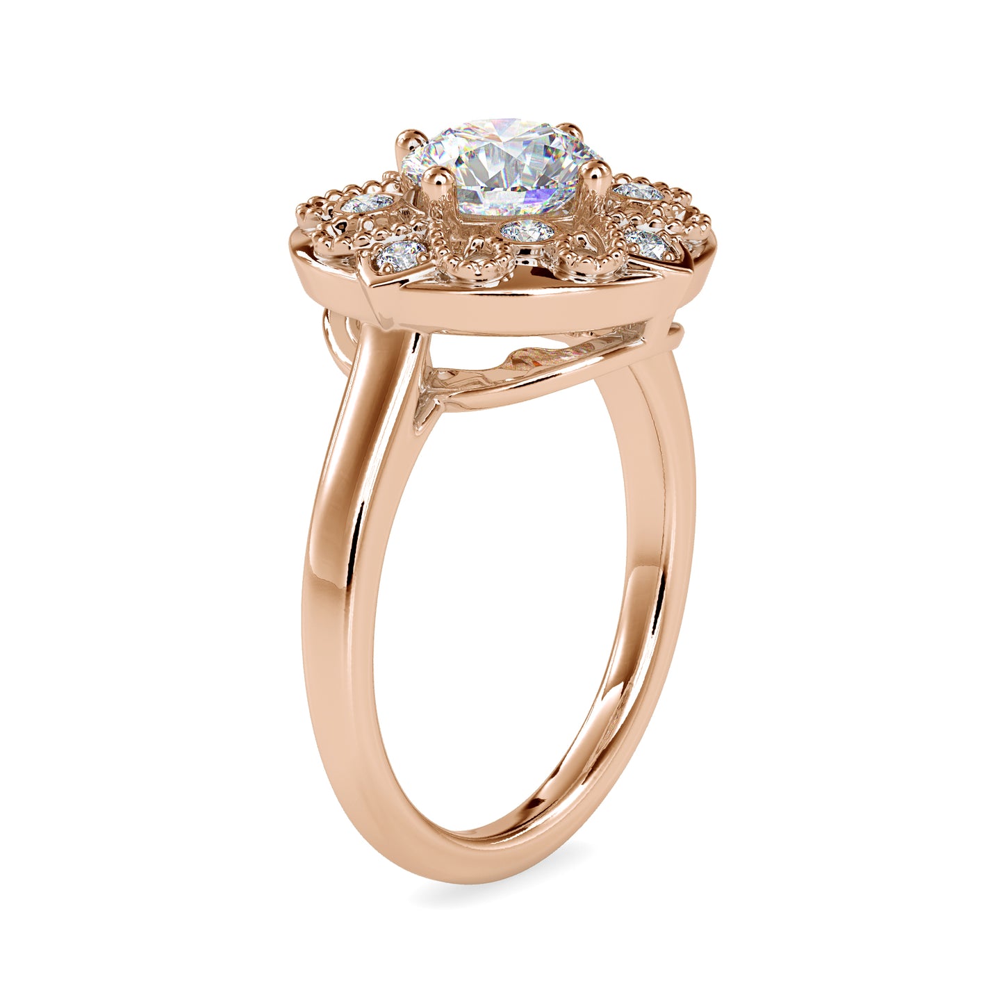 The HygeaMoissanite diamond Cluster Ring in Gold - 1.32 Ct - Ring - Vai Ra