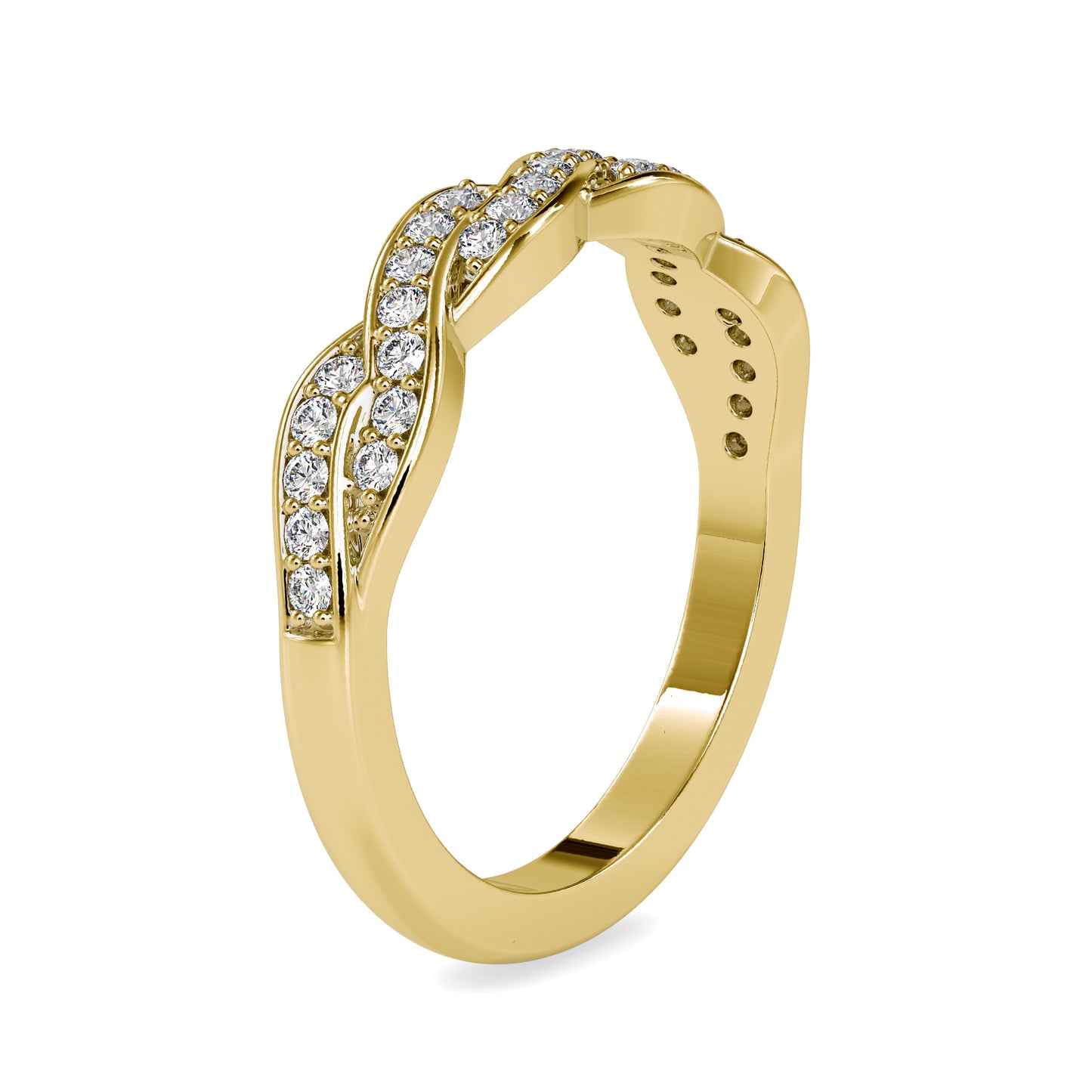 Moissanite diamond Entwined Eternity Band