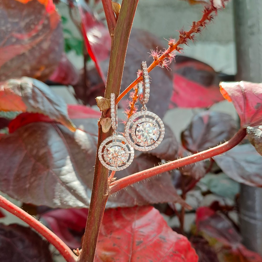 Moissanite Diamond Earrings Danglers Vaira
