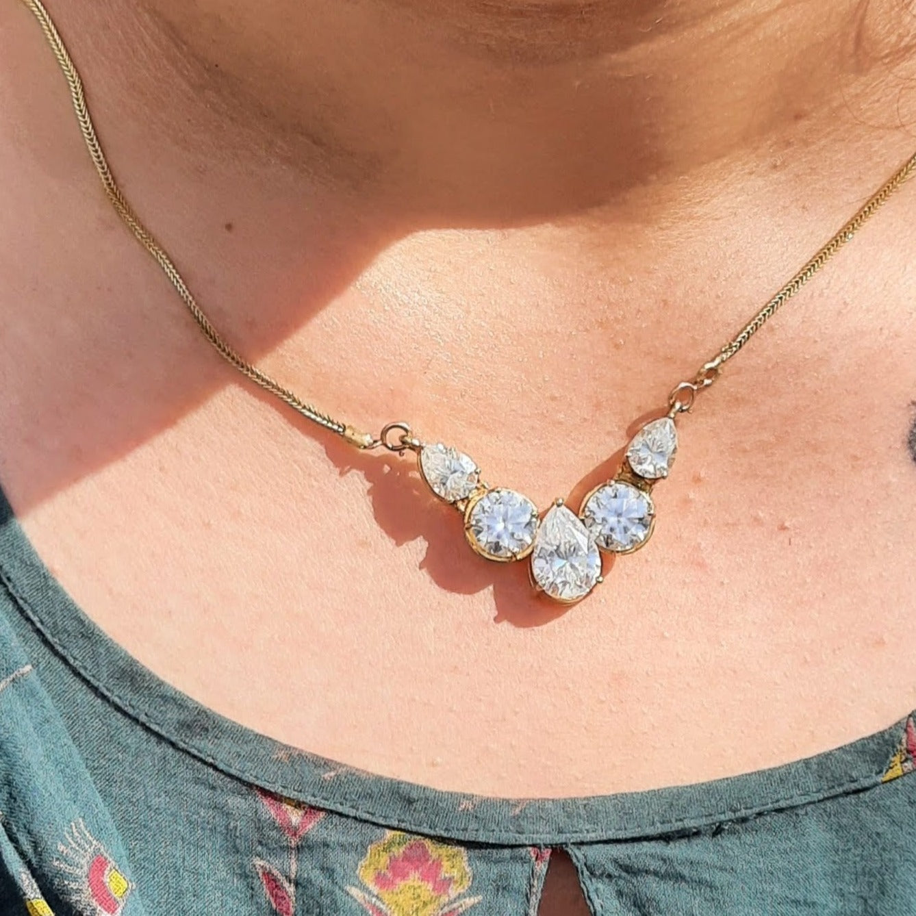 Moissanite diamond mangalsutra Pendant