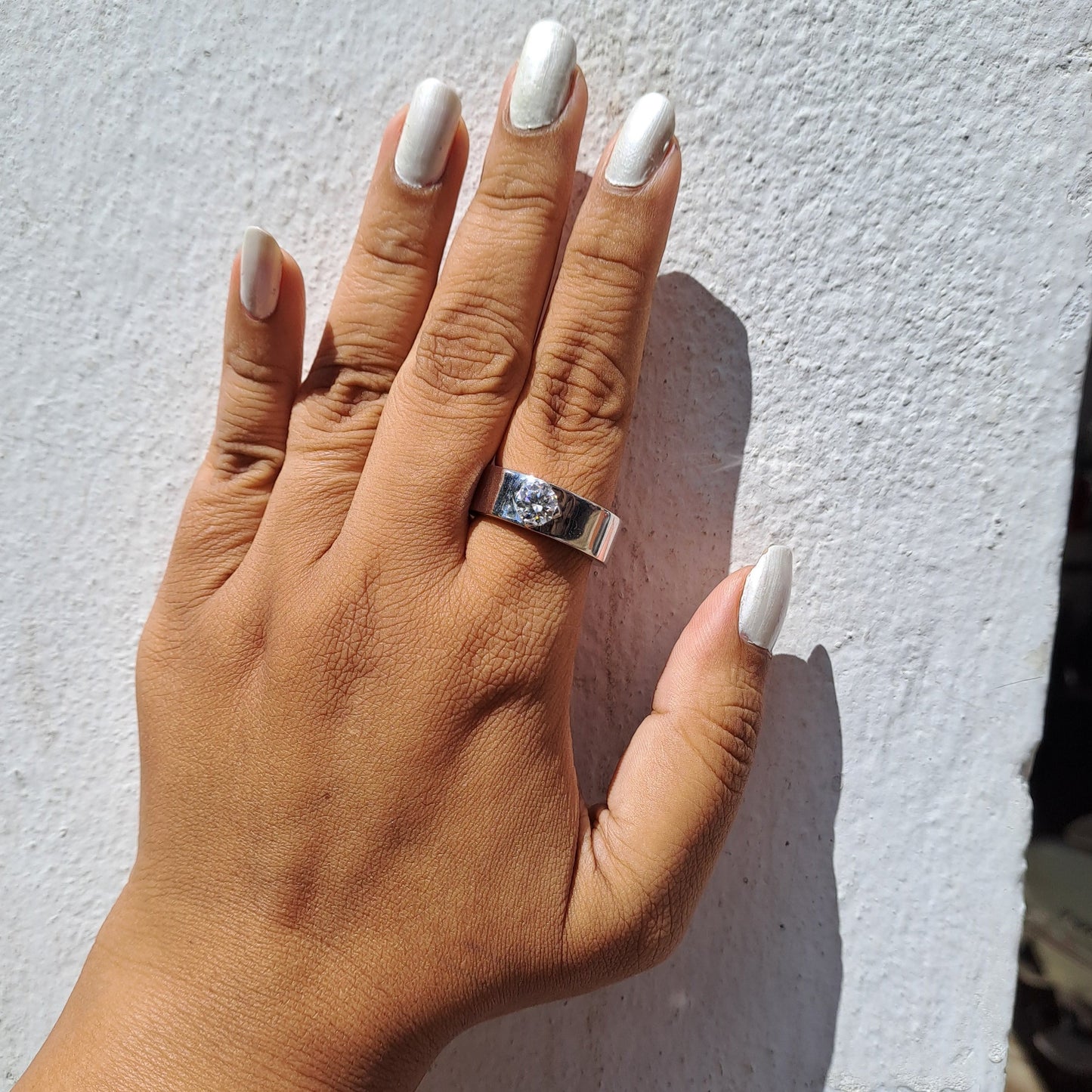 Men Moissanite Diamond Ring