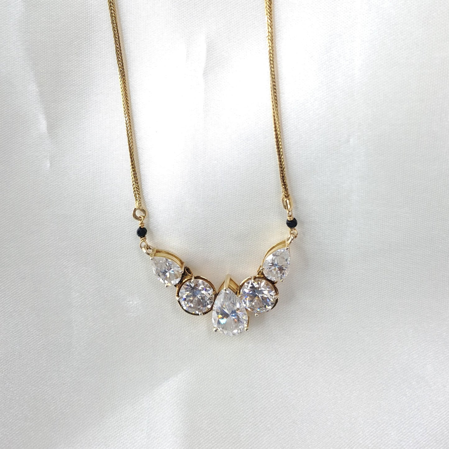 Moissanite diamond mangalsutra Pendant