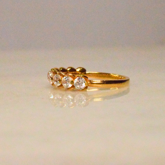 The Tulip Half Eternity Ring