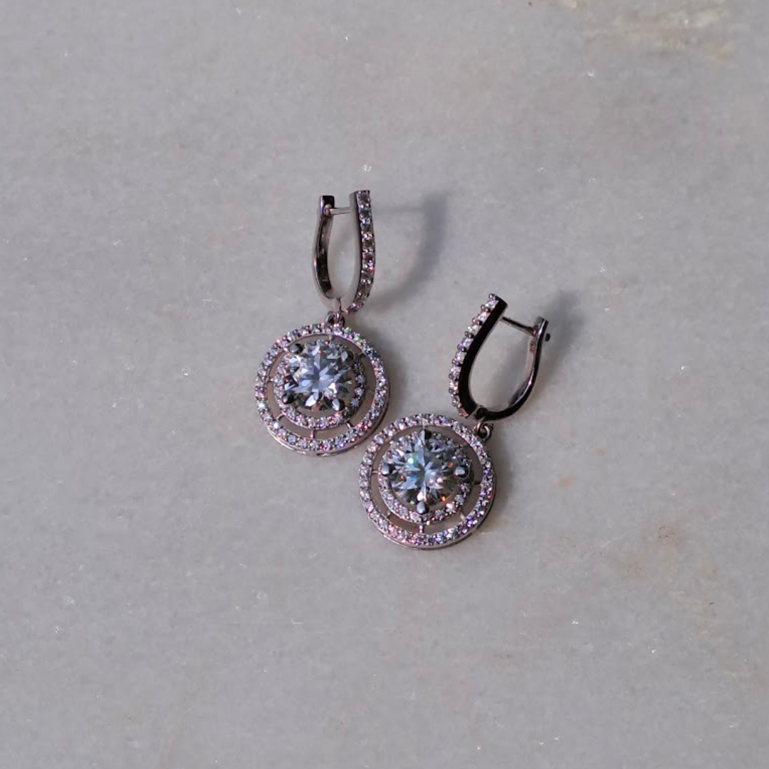 Moissanite Diamond Earrings Danglers Vaira