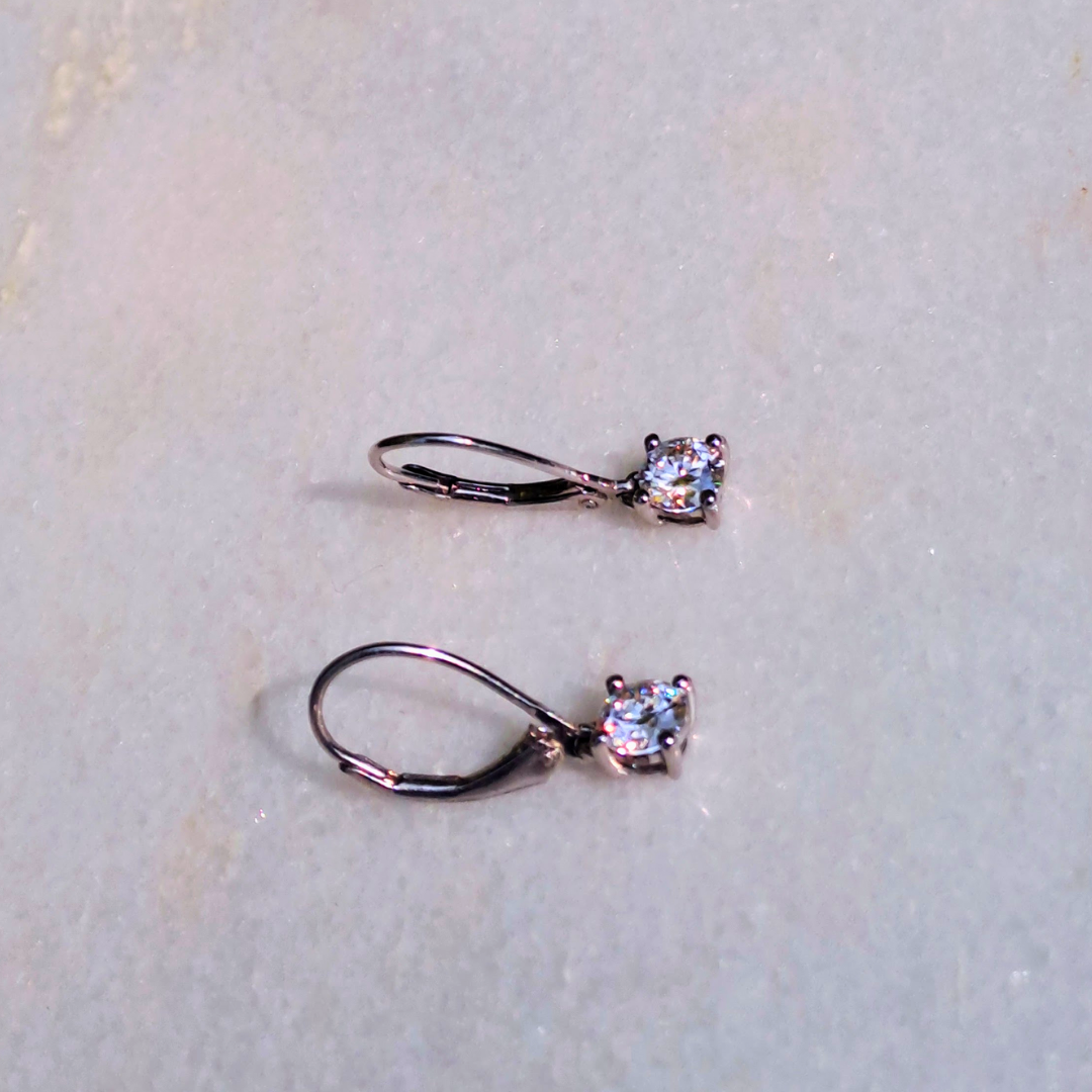 Kids Round Drops Moissanite Earrings
